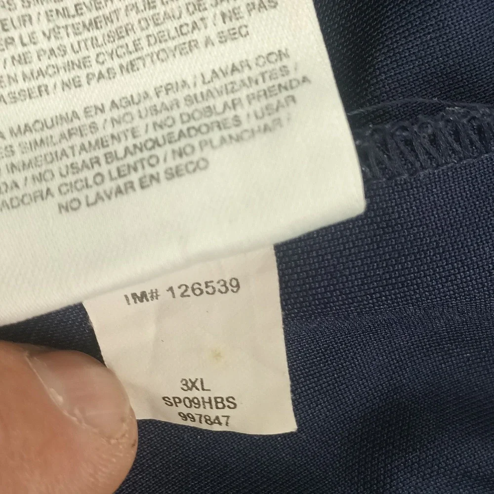 Nike Pitt Panthers Mens 3XL Navy Blue Fit Dry Short Sleeve Polo Shirt SP09HBS
